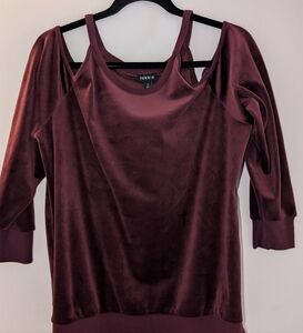 Torrid Burgundy Cold Shoulder Top